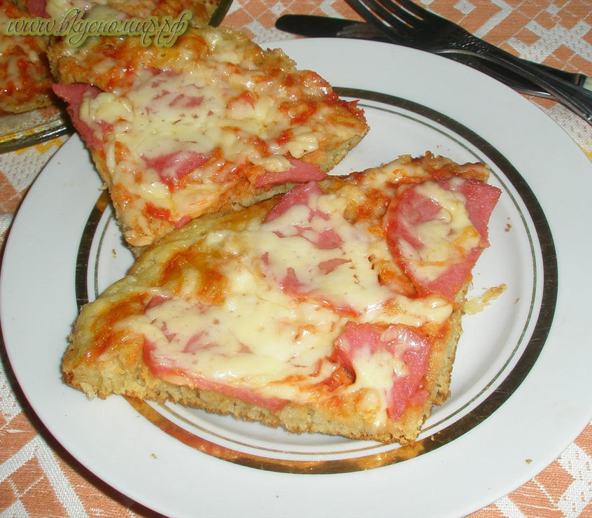 Пицца-экспресс с колбасой
