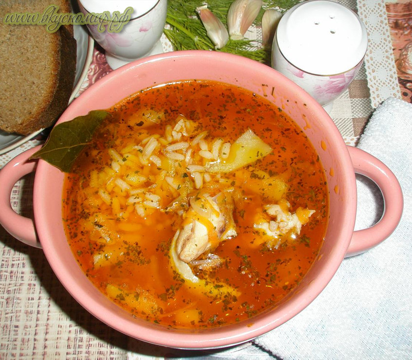 Рисовый суп на курице со специями