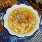 Картофельный суп на куриных бёдрышках