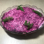 Салат слоенный из горбуши