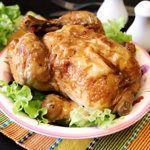 Запеченная курица с уксусом и чесноком