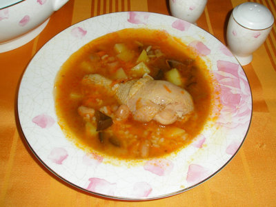 Суп из куриных голеней по-мексикански