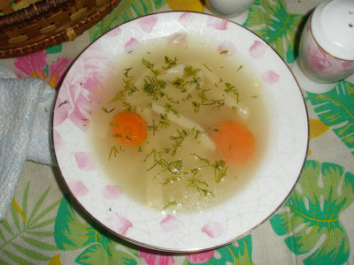 Суп-лапша из домашней яичной лапши